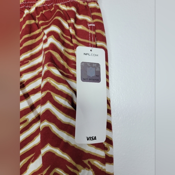 NWT Authentic NFL San Franscisco 49ers Men Large Long Pants Football Red Stripes - Picture 4 of 8